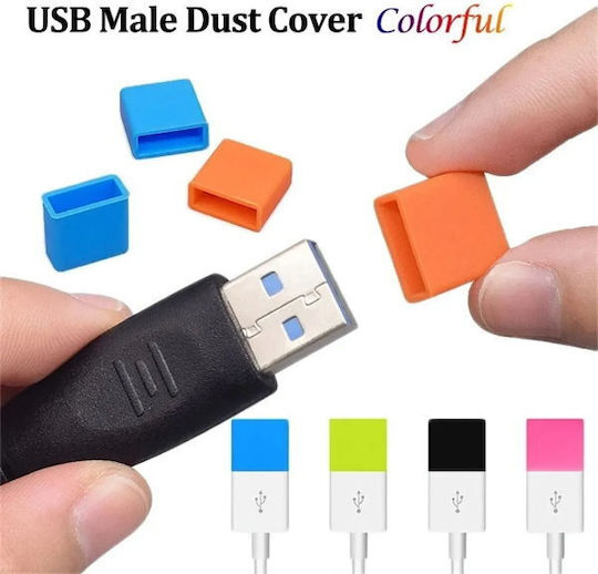 Port Blocker Soft Plastic USB Port Cover (2pcs) Green