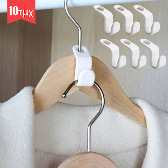 ikonka Clothes Hanger White KX5127 10pcs