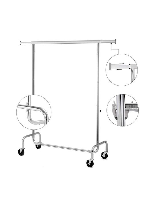 Songmics Cuier de podea Gri 110x55x160cm
