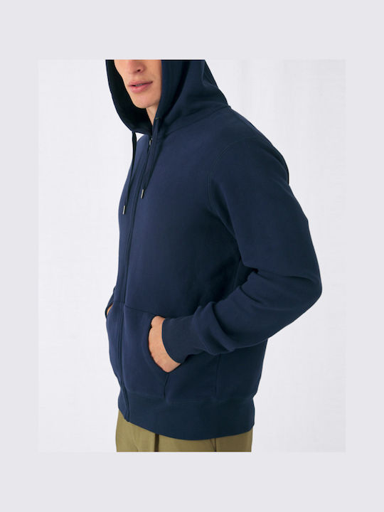 P-Line Men's Sweatshirt Jacket with Hood Blue