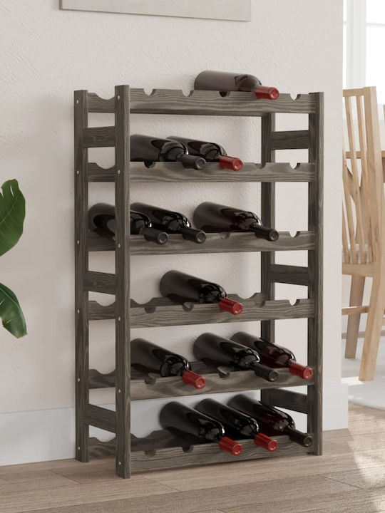 vidaXL Επιδαπέδια Κάβα Ποτών Ξύλινη Γκρι 53x25x86εκ.