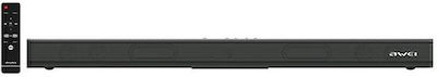 Awei Y999 Soundbar 50W 2 mit Kabelloser Subwoofer und Fernbedienung Schwarz