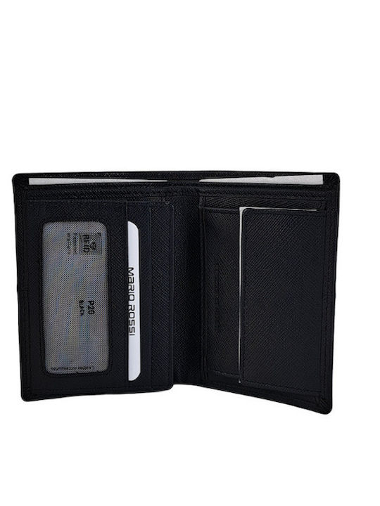 Δερμάτινο Ανδρικό Πορτοφόλι με RFID Μαύρο