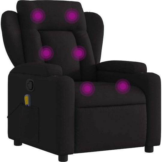 Relaxsessel Friseurwaschbecken mit Fußhocker Black 77x94.5x100cm