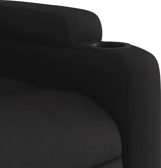 Relaxsessel Friseurwaschbecken mit Fußhocker Black 77x94.5x100cm