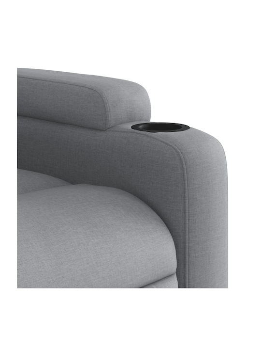 Πολυθρόνα Relax Massage με Υποπόδιο Ανοιχτό Γκρι 77x94.5x100cm