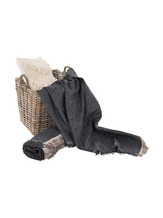 HomeMarkt Dreamtopia Armchair Throw Chenille 245x170cm Petrol Blue