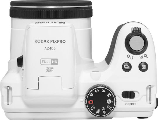 Kodak PIXPRO AZ405 Компактен Фотоапарат 20МР Оптично Увеличение 40x Бял