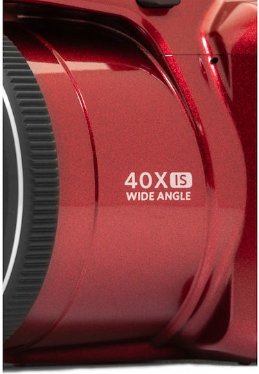 Kodak PIXPRO AZ405 Compact Φωτογραφική Μηχανή 20MP Οπτικού Ζουμ 40x με Οθόνη 2.3" και Ανάλυση Video 1280 x 720 pixels Κόκκινη