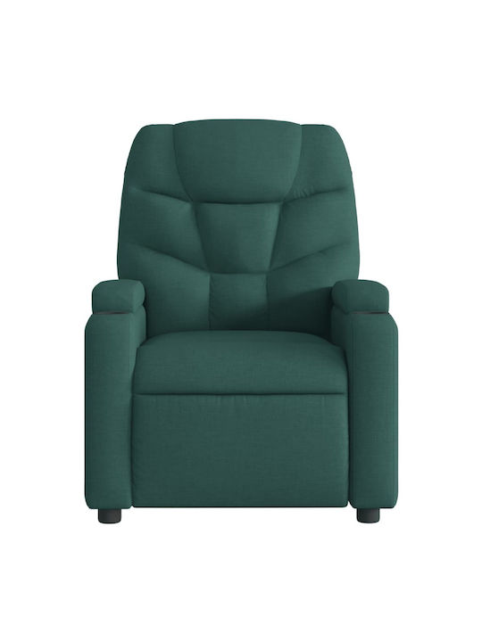 Relax Armchair Massage with Footstool Dark Green 74x89x100cm