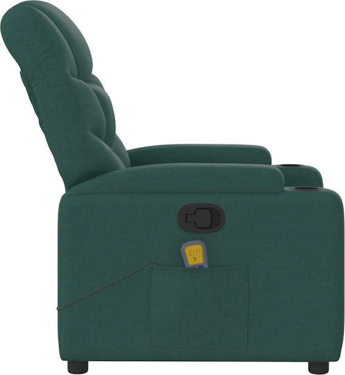 Relaxsessel Friseurwaschbecken mit Fußhocker Dark Green 74x89x100cm