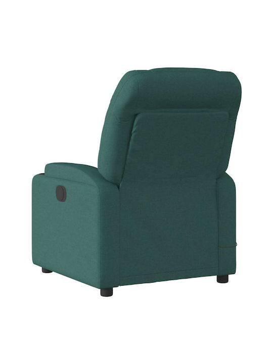 Relax Armchair Massage with Footstool Dark Green 74x89x100cm