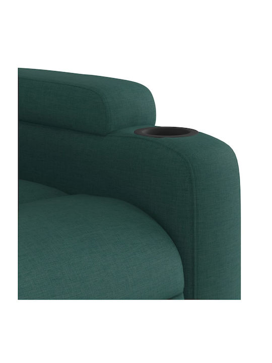 Relax Armchair Massage with Footstool Dark Green 74x89x100cm