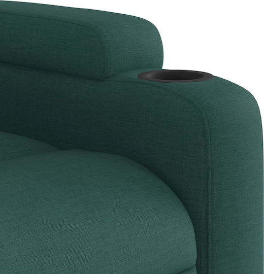 Relaxsessel Friseurwaschbecken mit Fußhocker Dark Green 74x89x100cm