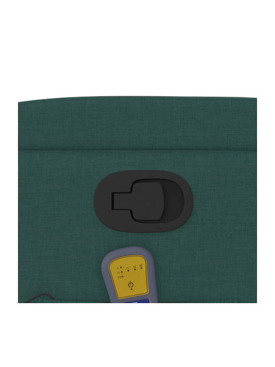 Relax Armchair Massage with Footstool Dark Green 74x89x100cm