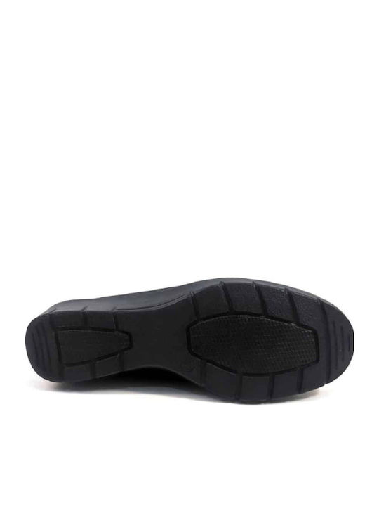 Γυναικεία Slip-On Δερμάτινα Μαύρα