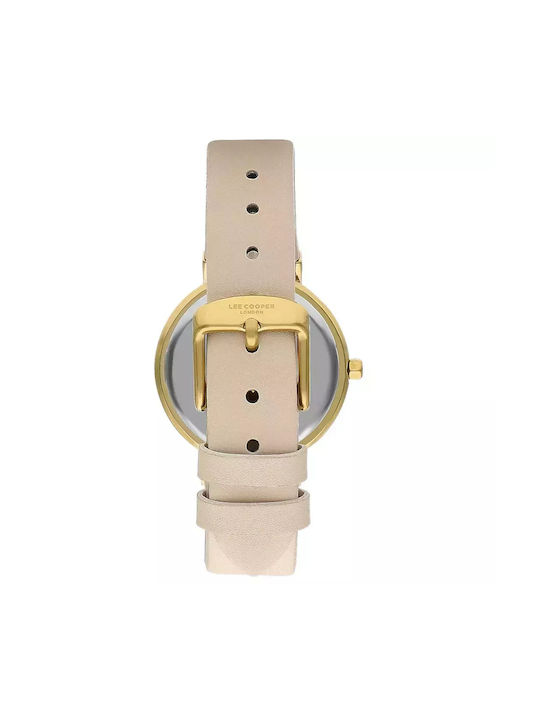 Lee Cooper Uhr mit Beige Lederarmband