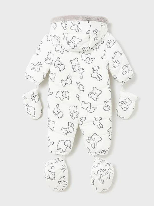 Mayoral Dog Outfit Baby Bodysuit for Going Out Long-Sleeved White