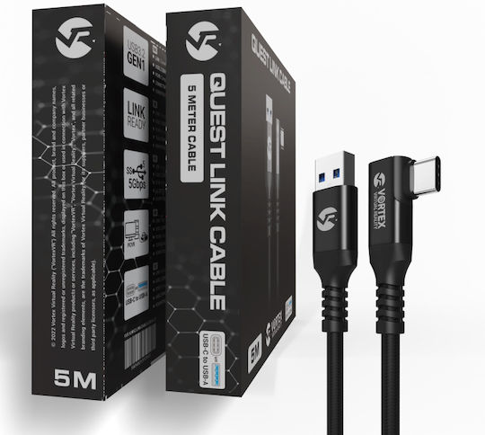 Vortex Virtual Reality USB 3.2 Кабел USB-C Мъжки - USB-A 5м VVR.K5M3.CO.OQ2.USB.A.2022