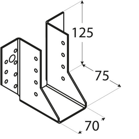 Showood Beam Shoe for Pergola made of Wood 10x6cm 1pcs