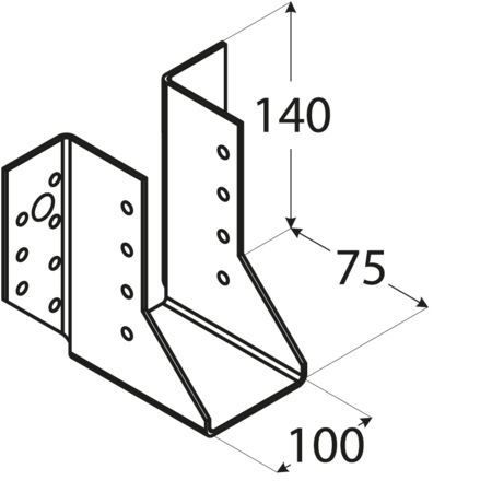Showood Beam Shoe for Pergola made of Wood 10x6cm 1pcs