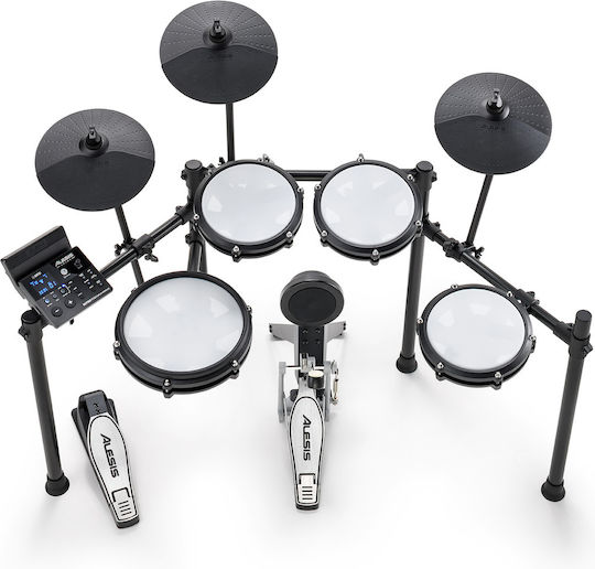 Alesis Elektronische Drumsets Nitro Max in Schwarzes Farbe mit Hocker, Mit Kopfhörern & Mit Baguettes