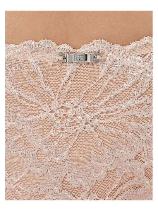 Γυναικείο String με Δαντέλα Ροζ