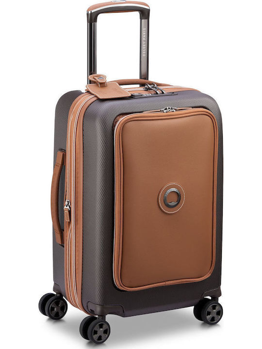 Delsey Chatelet Air Cabin Hard Suitcase Brown With 4 Wheels Height 55cm
