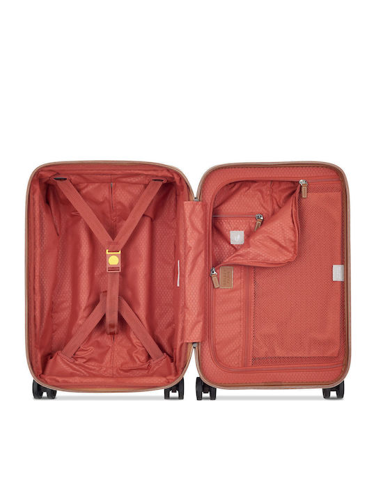 Delsey Chatelet Air Cabin Hard Suitcase Brown With 4 Wheels Height 55cm