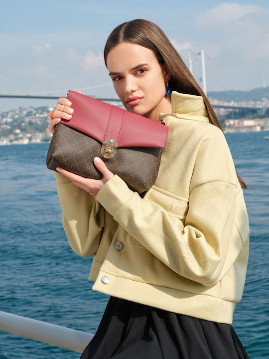 Damentasche Schultertasche Black / Bordeaux