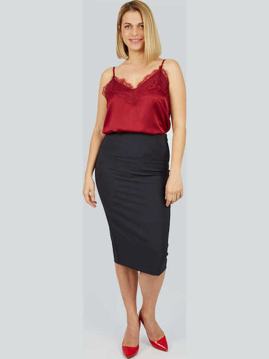 Bluza Damă Cu Bretele Burgundy