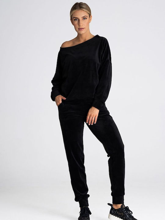 Figl Damen Bluse Langärmelig Black