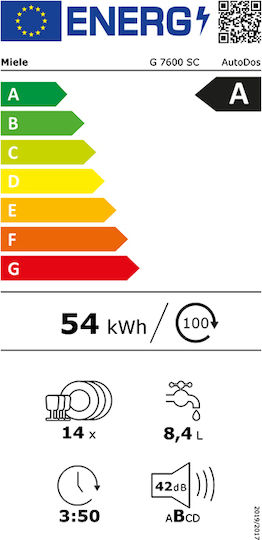 Miele Freistehender Geschirrspüler mit Wi-Fi für 14 Gedecke B59.8xH84.5cm Inox Autodos