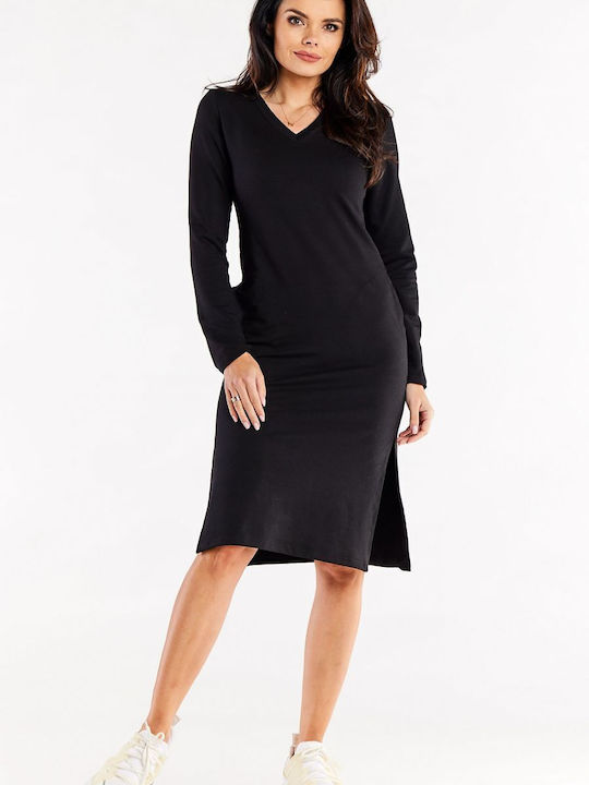 Infinite You Midi Dress Black