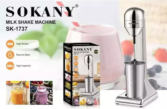 Sokany Milk Frother Tabletop 100W with 2 Speed Level Inox