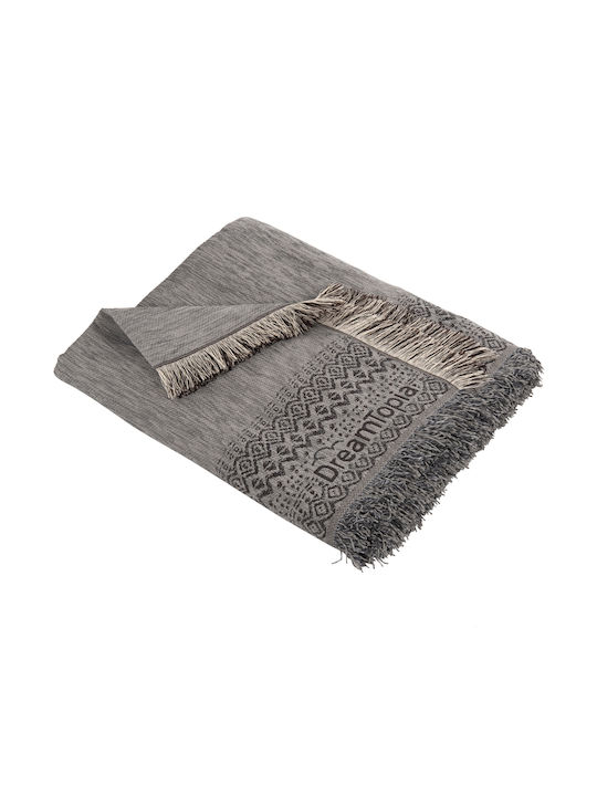 Freebox Dreamtopia Armchair Throw Chenille 245x170cm Gray