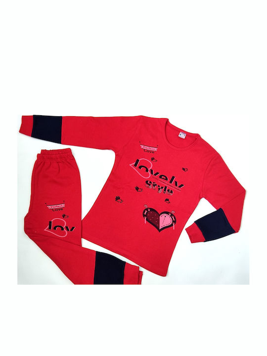 Tres Chic Детска пижама Зимна red