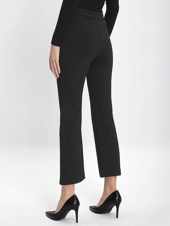 Maliparmi Women's Fabric Trousers Flare Black