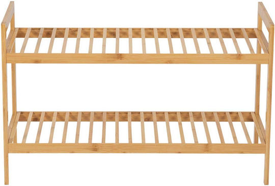 Andrea House Montat pe perete Raft Baie Bambus 70x26x40cm Albastră