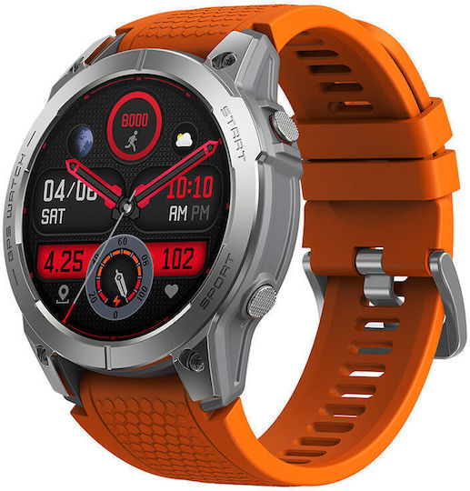 Zeblaze Stratos 3 46mm Smartwatch with Heart Rate Monitor (Orange)