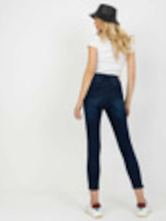 Women's Jean Trousers Push Up in Skinny Fit Navy Blue.