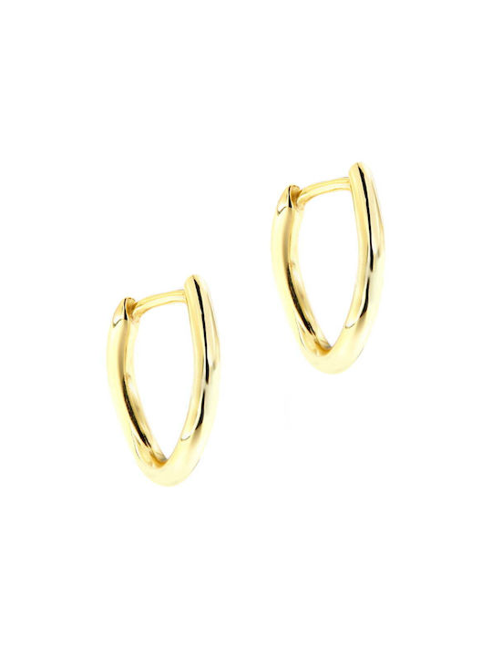 Ioannis Kosmima Earrings Hoops made of Silver Gold Plated