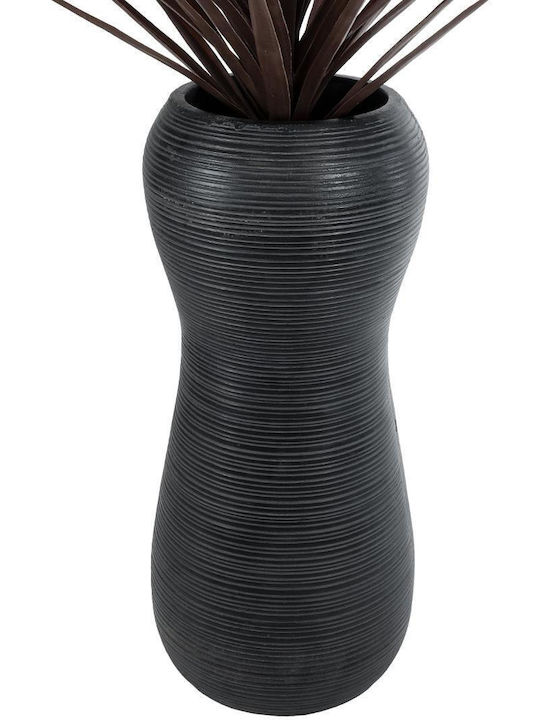 GloboStar Barrio Planter Polyester Black with Stand 40x40x93cm.