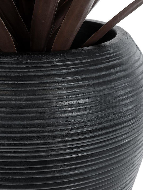 GloboStar Barrio Planter Polyester Black with Stand 40x40x93cm.