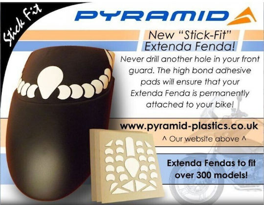 Pyramid Plastics Front Motorcycle Wheel Mudguard for BMW R 1200 Black
