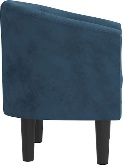 Sessel Samt Dark Blue 70x56x68cm