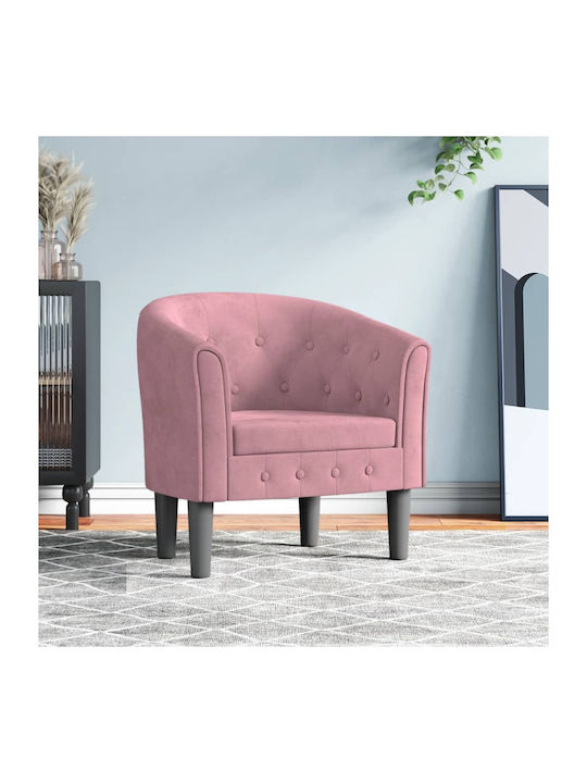 Sessel Samt Pink 70x56x68cm