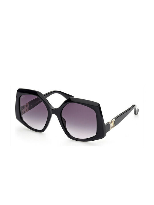 Max Mara Sonnenbrillen mit Schwarz Rahmen und Gray Verlaufsfarbe Linse MM012|01B