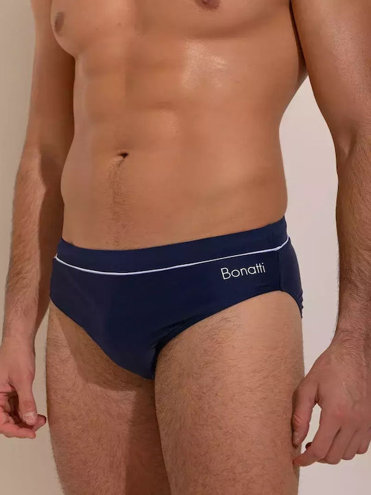 Men's Swimwear Slip Navy Blue with Patterns