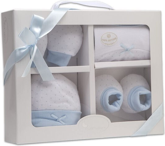 Interbaby Baby Gift Set for Boy for 0-6 months 4pcs